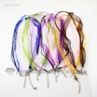 Organza ribbon necklaces cords