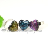 Dichrioic glass finger rings jewelry