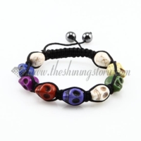 skull beads macrame bracelets