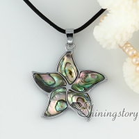 abalone oyster sea shell necklaces rainbow white pink yellow flower pendants mop jewellery