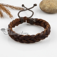 adjustable woven leather bracelets for men and women