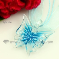 butterfly flower lampwork murano glass necklaces pendants jewelry