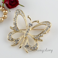 butterfly rhinestone scarf brooch pin jewelry