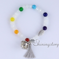 chakra bracelet with tassel aromatherapy bracelet 7 chakra healing jewelry tree of life jewellery malas for sale