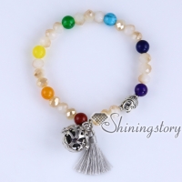 chakra bracelet with tassel essential oil diffuser bracelet 7 chakra healing jewelry tree of life bracelets mala beads wholesale