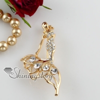 elegant mermaid rhinestone scarf brooch pin jewelry