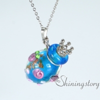essential oil jewelry murano glass perfume necklace bottles