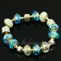 european charms bracelets with crystal murano glass beads