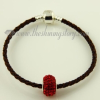 european charms bracelets with rhinestone beads