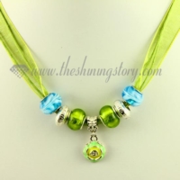 european charms necklaces with lampwork glass beads
