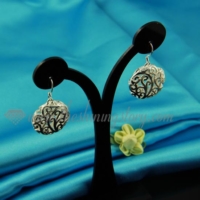 filigree 925 sterling silver plated dangle earrings jewelry