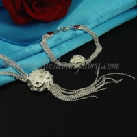 flower rose tassel necklaces and bracelets jewelry sets