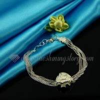 flower tassel 925 sterling silver plated bracelets jewelry