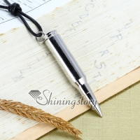 genuine leather antiquity silver bullet pendant adjustable long necklaces