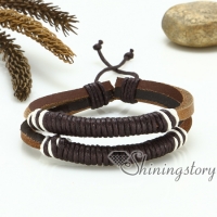 genuine leather drawstring bracelets wristbands charm bracelets adjustable bracelets woven bracelet