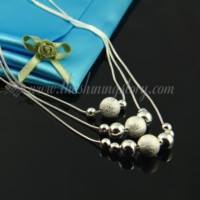 glitter ball 925 sterling silver plated snake chain necklaces jewelry