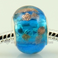 glitter murano glass large hole beads for fit charms bracelets