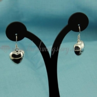 heart 925 sterling silver plated dangle earrings jewelry