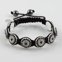 macrame armband rhinestone round bracelets jewellery