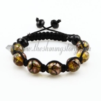 macrame glitter venetian glass beads bracelets jewelry armband