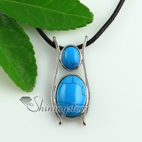 oval glass opal turquoise rose quartz amethyst tiger's-eye natural semi precious stone necklaces pendants