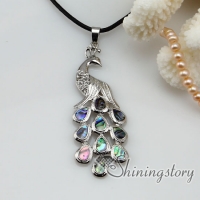 peacock seawater rainbow abalone shell mother of pearl necklaces pendants