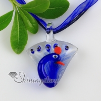 peacock with flowers inside itailian lampwork murano glass necklaces pendants