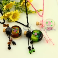 essential oil diffuser necklaces empty small glass vial necklace pendants wholesale supplier venetian lampwork glass with flower jewellery