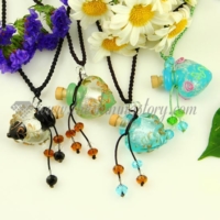 vintage perfume bottle pendant necklace necklace vials for ashes wholesale distributor top quality lampwork glass glitter jewelry