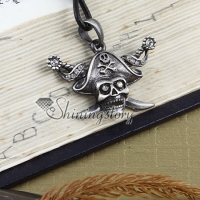 pirate leather long chain pendants necklaces
