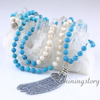real pearl necklace hindu chinese buddhist prayer beads 108 mala bead necklace buddist meditation beads white pearl jewellery