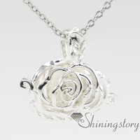 rose flower locket pendant essential oil jewelry aroma jewelry lockets for sale aromatherapy jewelry small locket necklace