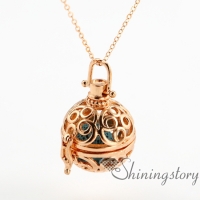round openwork diffuser necklace essential oil jewelry wholesale perfume jewelry essential oils jewelry metal volcanic stone