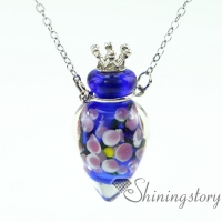round small perfume bottles aromatherapy diffuser pendant necklaces scent necklace small glass vials necklaces