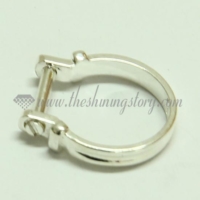 silver plated finger rings for big hole charms beads