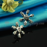 snowflake 925 sterling silver plated stud ear pin earrings
