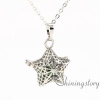 star diffuser necklaces wholesale diffuser jewelry essential oils diffuser necklace bottle charm necklace metal volcanic stone openwork