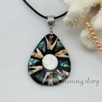 teardrop patchwork seawater rainbow abalone yellow oyster shell mother of pearl necklaces pendants