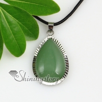 teardrop tiger's eye amethyst glass opal jade natural semi precious stone necklaces pendants