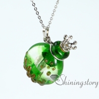 wholesale diffuser necklace lampwork glass vintage perfume bottle necklace diffusers