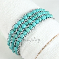 wrap alloy turquoise beads bracelets jewelry