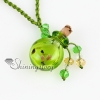 empty small glass vial necklace pendants aromatherapy pendants necklace wholesale distributor handcrafted lampwork glass jewellery hand blowm green