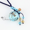 empty small glass vial necklace pendants aromatherapy pendants necklace wholesale distributor handcrafted lampwork glass jewellery hand blowm blue