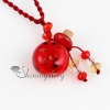 empty small glass vial necklace pendants aromatherapy pendants necklace wholesale distributor handcrafted lampwork glass jewellery hand blowm red