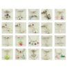 500pc silver dangle european charms fit for bracelets assorted