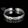 925 sterling silver filled brass flower bangles cuff bracelets silver