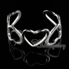 925 sterling silver filled brass heart bangles cuff bracelets silver