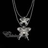 925 sterling silver filled brass openwork double butterfly necklaces with pendants silver