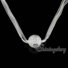 925 sterling silver filled brasstassel glitter ball pendants necklaces silver