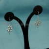 925 sterling silver plated four clover dangle earrings silver